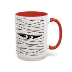 Mummy Eyes White Halloween Mug