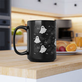 Monochrome Kawaii Halloween Pattern Halloween Mug