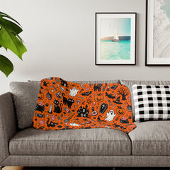 Ghost Monster Spooky Halloween Blanket