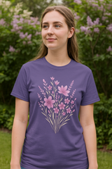 Lavender Flower Short Sleeve T-shirt