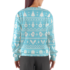 Winter Holiday Pattern Christmas Crew Neck Sweater