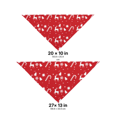 Decorative Christmas Pet Bandana Red