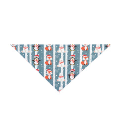 Christmas Reindeer Fair Isle Blue Pet Bandana