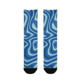 Blue Velva Waves Socks