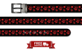 Black Haunted Hands Halloween Belt with Metal Buckle