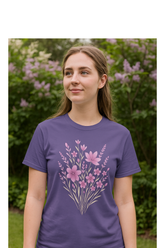 Lavender Flower Short Sleeve T-shirt