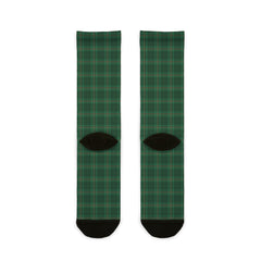 Green Plaid Tartan Comfort Christmas Socks