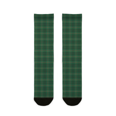 Green Plaid Tartan Comfort Christmas Socks
