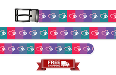 Rainbow Paws Belt With Metal Buckle