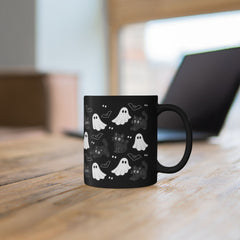 Monochrome Kawaii Halloween Pattern Halloween Mug