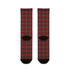 Red Plaid Tartan Comfort Christmas Socks