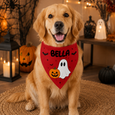 Custom Cute Ghost And Pumpkin Halloween Bandana