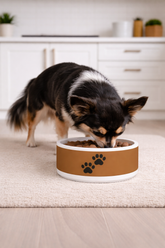 Paws Pet Bowl Brown