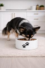 Paws Pet Bowl White