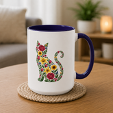 Floral Cat Mug