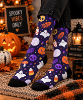 Friendly Ghosts And Friends Halloween Socks