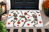 Dancing Skeleton Halloween Mat