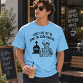 Does This Coffee Make Me Look Up Dead Halloween Tee