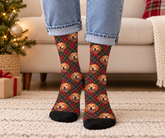 Custom Plaid Tartan Comfort Christmas Socks
