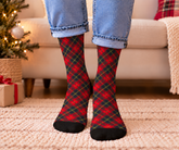 Plaid Tartan Comfort Christmas Socks