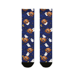 Custom Flying Boo Halloween Socks