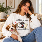 Dogs Make Me Happy Humans Make My Head Hurt Halloween Sweatshirt