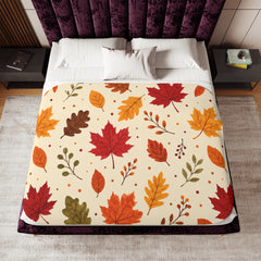Fall Leaves Halloween Blanket