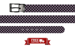 Check Pattern Halloween Belt with Metal Buckle