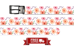Bloom Belle Pups Belt With Metal Buckle