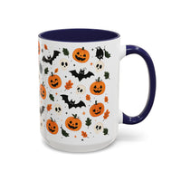 Pumpkins And Bats Halloween Mug