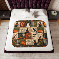 Vintage Sherpa Halloween Blanket