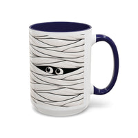 Mummy Eyes White Halloween Mug