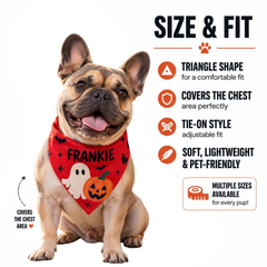 Custom Cute Ghost And Pumpkin Halloween Bandana