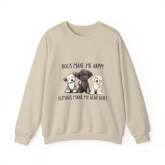 Dogs Make Me Happy Humans Make My Head Hurt Halloween Sweatshirt