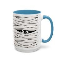 Mummy Eyes White Halloween Mug
