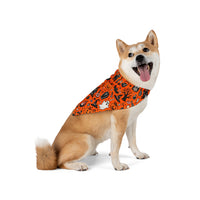 Ghost Monster Cat Spooky Print Handmade Collar Slip On Halloween Bandana