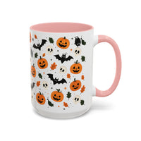 Pumpkins And Bats Halloween Mug