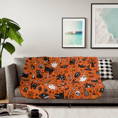 Ghost Monster Spooky Halloween Blanket