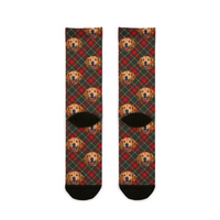 Custom Plaid Tartan Comfort Christmas Socks