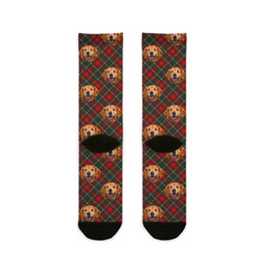 Custom Plaid Tartan Comfort Christmas Socks