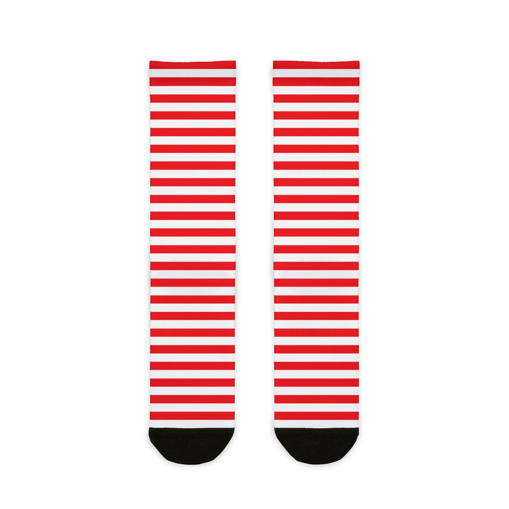 Red n White Stripes Socks