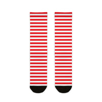Red n White Stripes Socks