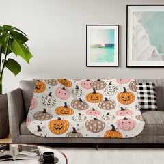 Happy Pumpkin Patch Halloween Blanket