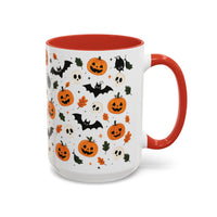 Pumpkins And Bats Halloween Mug