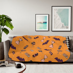 Bats And Candies Halloween Blanket