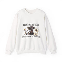 Dogs Make Me Happy Humans Make My Head Hurt Halloween Sweatshirt