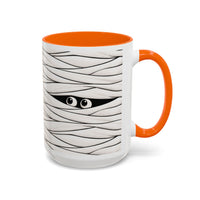 Mummy Eyes White Halloween Mug