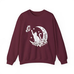 Cat And Moon Halloween Sweatshirt