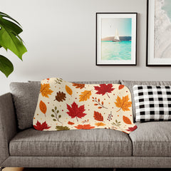 Fall Leaves Halloween Blanket