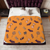 Bats And Candies Halloween Blanket